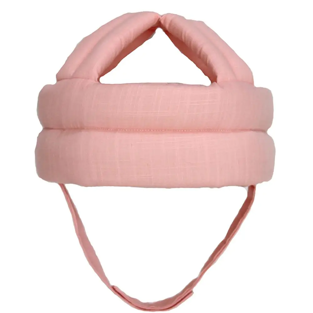 Детская губчатая головная Защитная детская безопасная Кепка для детей ясельного возраста, кепка для обучения ходьбе, защитный шлем для детей, для ползания, для предотвращения столкновений - Цвет: Розовый