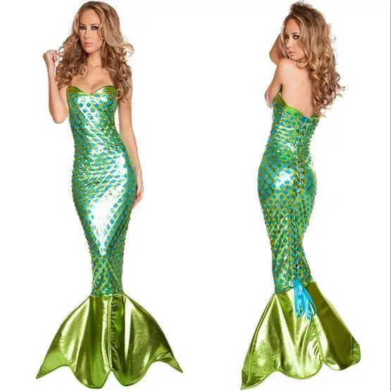 Adult New Dress Mermaid Costumes Halloween Cosplay Dress Romantic ...