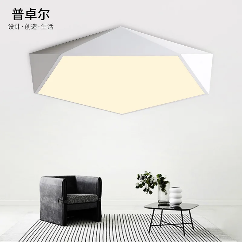 

TUDA LED Ceiling Light Round Iron Ceiling Light Living Room Bedroom Room Restaurant Acrylic Ceiling Light 220V