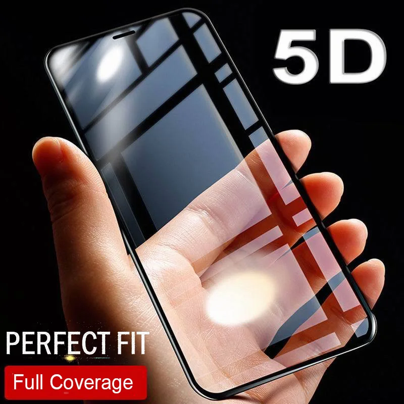 

5D Full Curved Edge Protective Tempered Glass Screen Protector For iPhone 6 6S 7 8 Plus X 10 Glass Cover Film