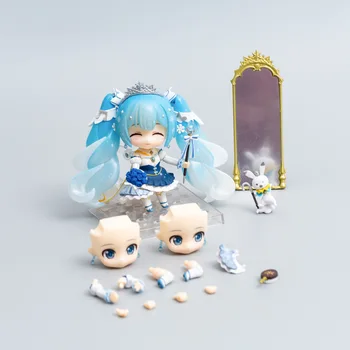 

Hatsune Miku 2019 Version Mini Action Figure 1/10 scale painted figure 1000# Variant Snow Princess Miku PVC figure Toy Anime