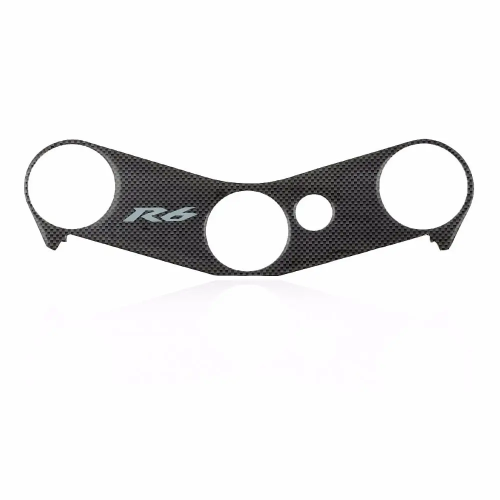 

Motorcycle Sticker Cabon Fiber Look Triple Tree Top Clamp Decal for YAMAHA YZF R6 YZF600 R6 2006-2009 06-07-08-09-10