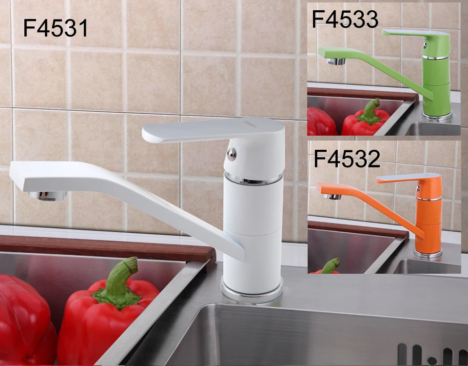 FRAP современный Кухня смесители 360 градусов Поворотный смеситель холодной и горячей Кухня нажмите на одно отверстие водопроводной воды