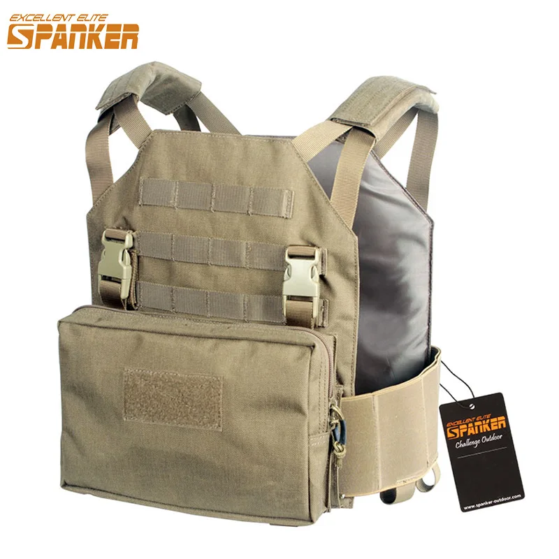 

EXCELLENT ELITE SPANKER Outdoor Hunting Molle Nylon Module Vest + Tool Pouch Tactical Jungle Combat Camo Vests Set Accessories