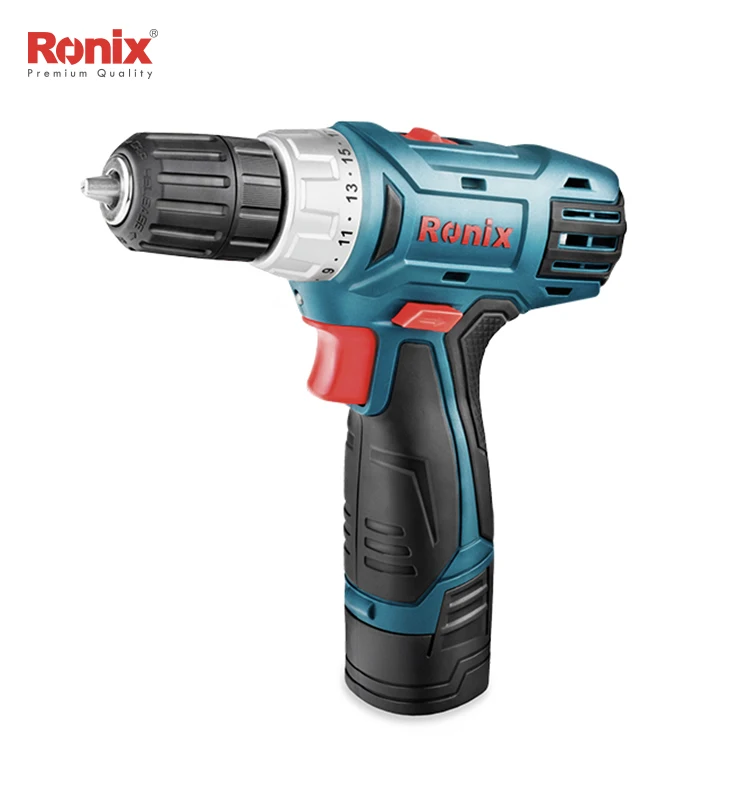 Ronix New 1.5A 12V 1350RPM Cordless Screwdriver Drill with BMC Box Model 8012
