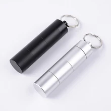 Алюминиевый сплав, независимый, раздельный, 4 секции, бак для таблеток, портативный, водонепроницаемый, EDC, бутылка для хранения первой помощи, для выживания, с уплотнительным кольцом