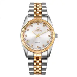 CHENXI 004A часы лучший бренд класса люкс 2019 часы для мужчин бизнес с кристалалми и стразами наручные часы нержавеющая сталь золото Циферблат