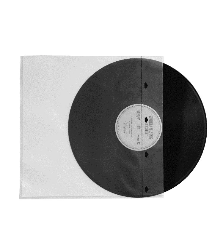 

High Quality 20PCS HDPE+Rice Paper 3.5 Mil Anti-static Inner Sleeves For 12'' LP Vinyl Record