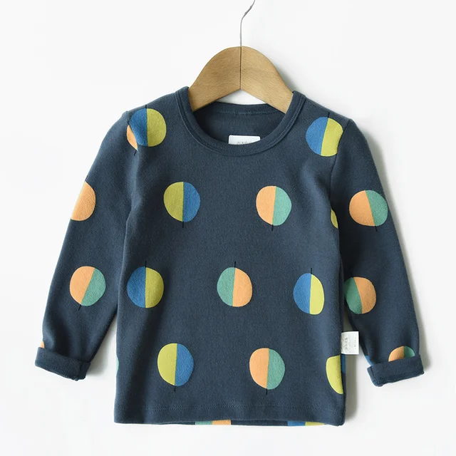 Baby Boys Girls T Shirt Clothes Children Autumn Winter Long Sleeve Shirts Toddler Colorful Dot
