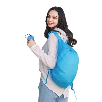 

Lightweight Nylon Blue Foldable Backpack Waterproof Backpack Folding Bag Ultralight Outdoor Pack For Women Men Travel Hiking
