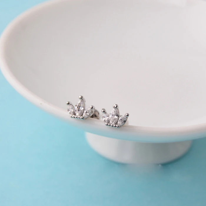 

20Gauge Crown Cz Ear Studs Helix Piercing Cartilage Earring Conch Rook Tragus Stud Ear Piercing Jewelry