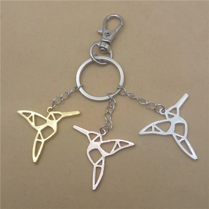 Elfin Мода оригами Колибри Брелоки ювелирные животного Jewellery Мода Птица Jewellery Брелоки для автомобиля для Для женщин Для мужчин любителей животных