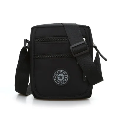 Mini bolsos de compras para hombre a la moda! Todo-fósforo hombre sólido pequeño hombro y bandolera bolsas versátiles sólido Casual Nylon Flap Carrier