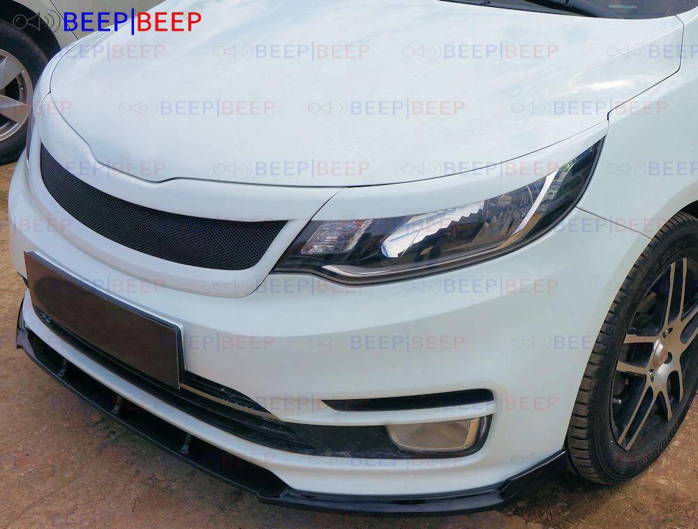 Подкладка на решетку радиатора для Kia Rio 3 2011 2014 2017 АБС пластик с сеткой спортивные
