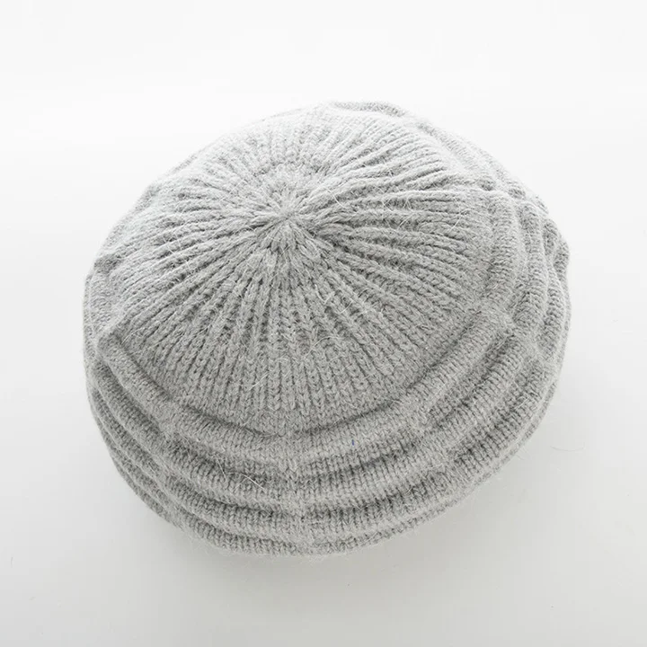 gray hat YOZIRON модные женские туфли берет осень-зима Hat взрослых дам Повседневное одноцветное Цвет Baret шапки зимние Шапки - Цвет: gray hat