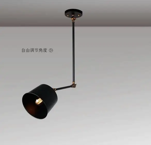 

A1 Retro Black Iron Pendant lamps American industrial retro creative arm universal bar restaurant fashion Pendant Lights FG356