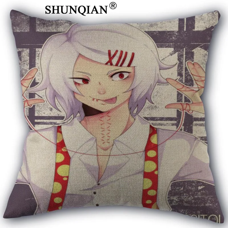 Пользовательские наволочки с надписью «tokyo ghoul высокое качество домашний текстиль из хлопка и льна с одной стороны Наволочки Лидер продаж наволочки размером 45*45 см - Цвет: Pillow Cover