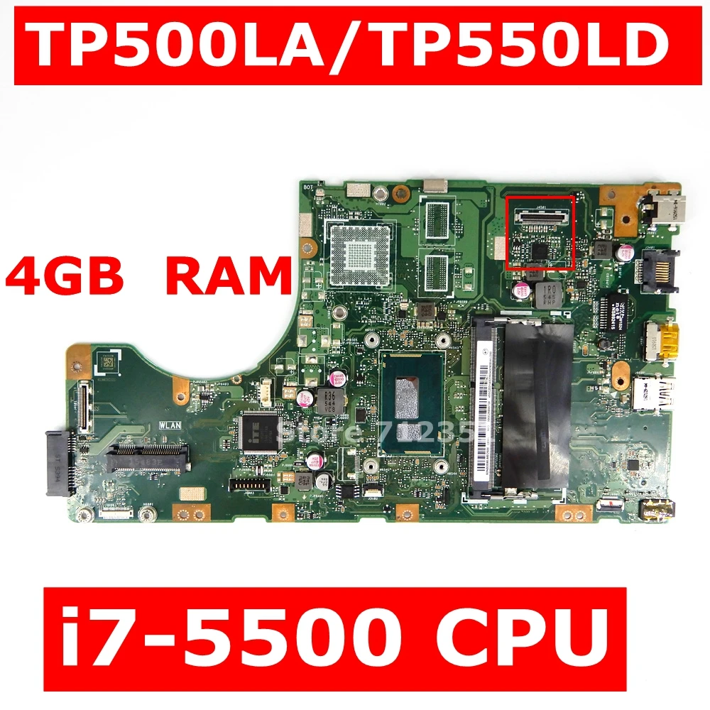 TP550LA I7-4510 Процессор 4G Оперативная память материнская плата для ноутбука ASUS Transformer book FlipTP550L TP550LJ TP550LN TP550LA TP550LD материнская плата для ноутбука
