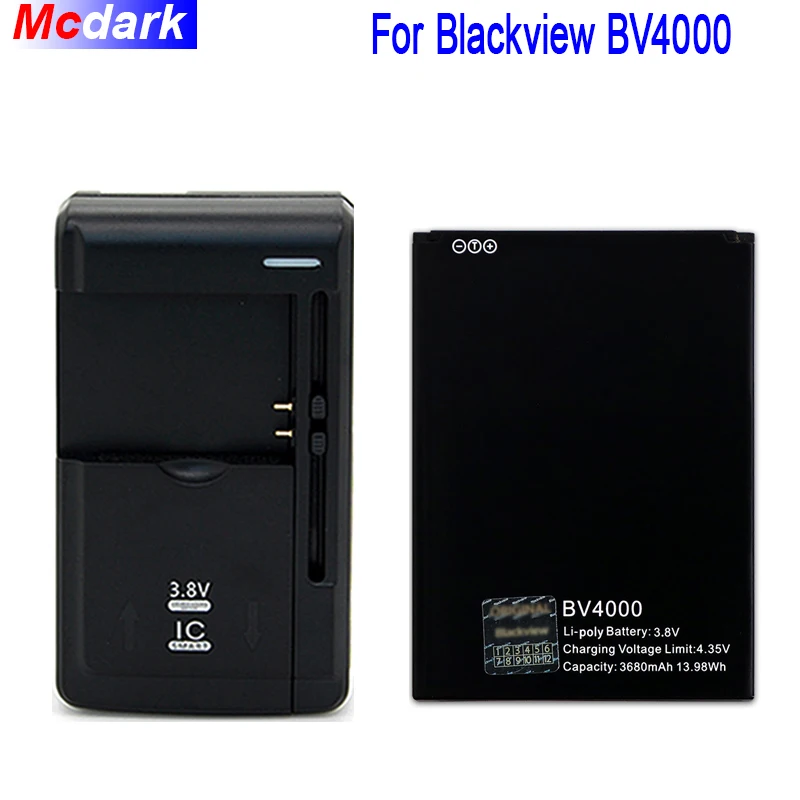 1 шт. + Универсальное зарядное устройство 3680 мАч аккумулятор для Blackview BV4000 Pro