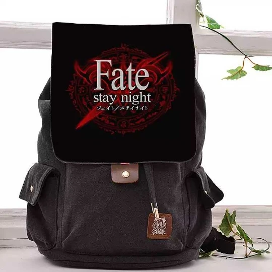 

Fate/stay night cartoo game saber Archer Two dimensions Japanese canvas Backpacks man woman Fashion and leisure school bag