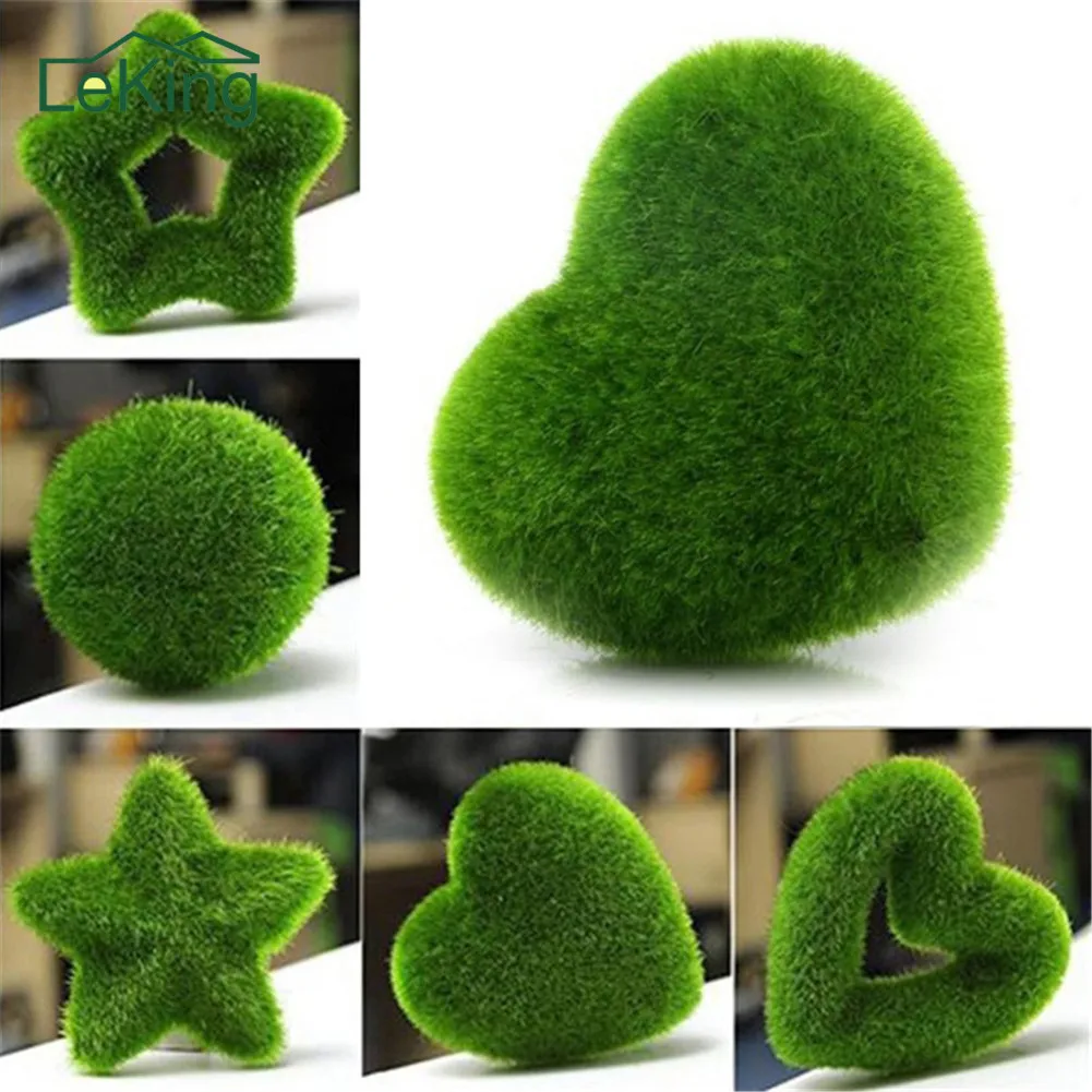 

New Arrival Rustic Green Plant Artificial Fresh Moss Balls Home Party Garden Decoration Simulation Pot Photography Props
