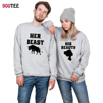 

New 100% Cotton Sweatshirt Couple Long Sleeve Funny Women Hoodies Pullover Clothes 2020 Fashion Brand Sweatshirts for Women
