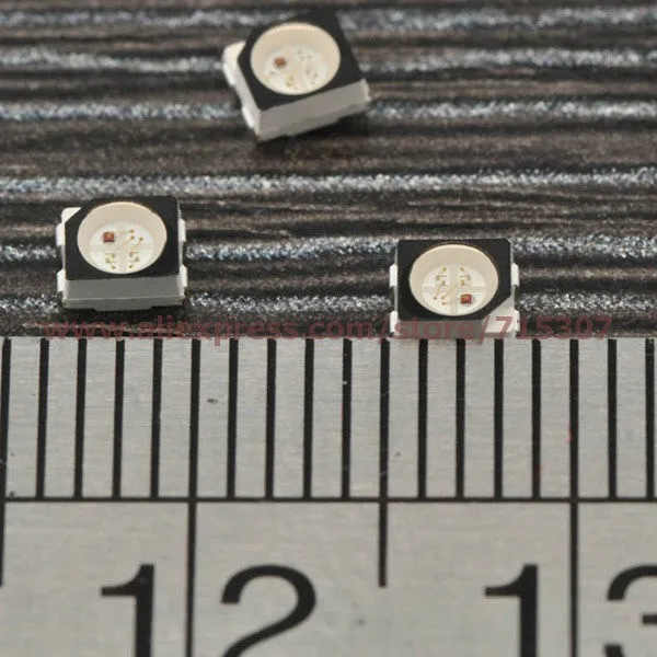PHISCALE 200 шт. 3528 супер яркий SMD светодиодный красный зеленый синий(RGB) три цвета общий анод(CA
