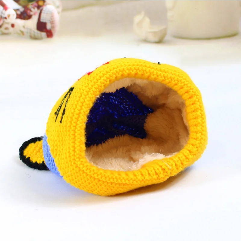 Cartoon Knitting Baby Winter Hat Velvet Warm Baby Boys Beanie With Cat Ears Crochet Pattern Infant Beanie For Baby Girls New (7)