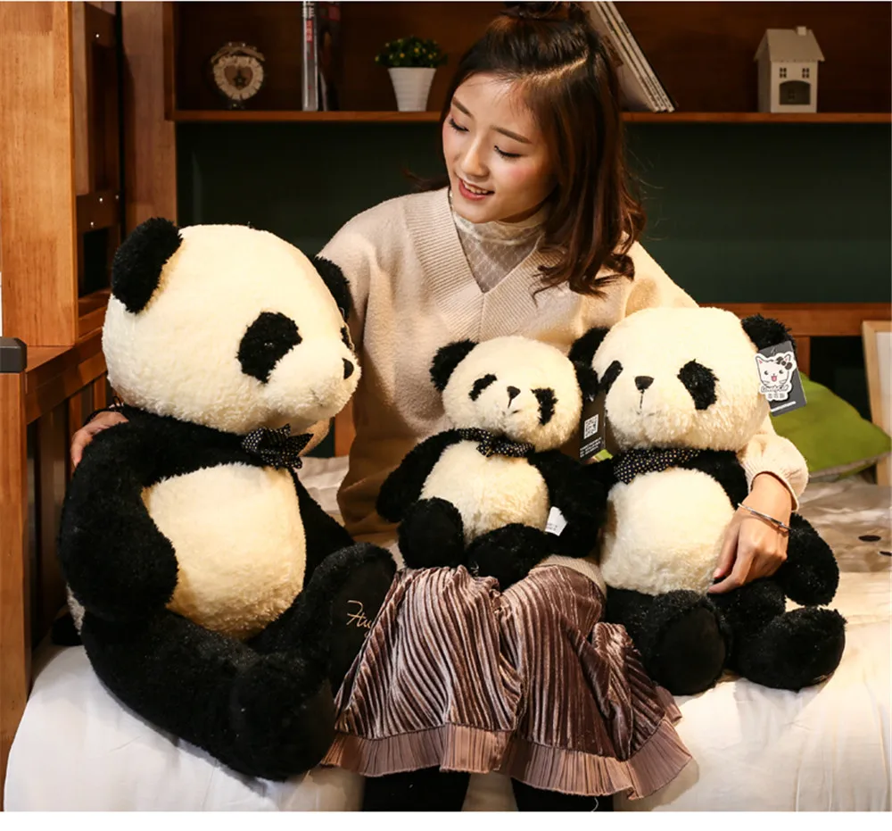 Fancytrader Cute Giant Plush Panda Bear Toys Big Fat Panda Animals Play Doll for Kids Gifts6