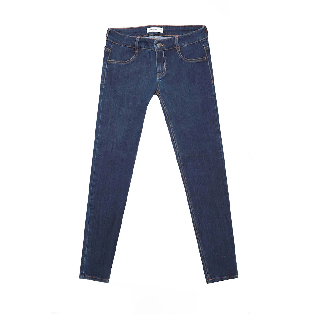 Осень зима женские джинсовые узкие брюки стрейч поддельные передний карман Высокая талия Промытые Синие черные тонкие эластичные женские джинсы - Цвет: Medium Blue