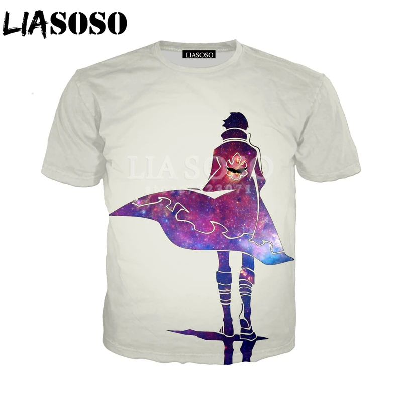 

LIASOSO New Fashion Men Women Short Sleeve T-Shirt 3D Print Anime Tengen Toppa Gurren Lagann Sweatshirt Harajuku Pullover A033