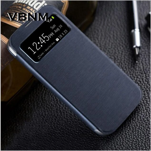 

Smart View Shell Auto Sleep Wake Up Function Slim Bag Original Leather Flip Cover Case For Samsung Galaxy S4 I9500 5.0 inch