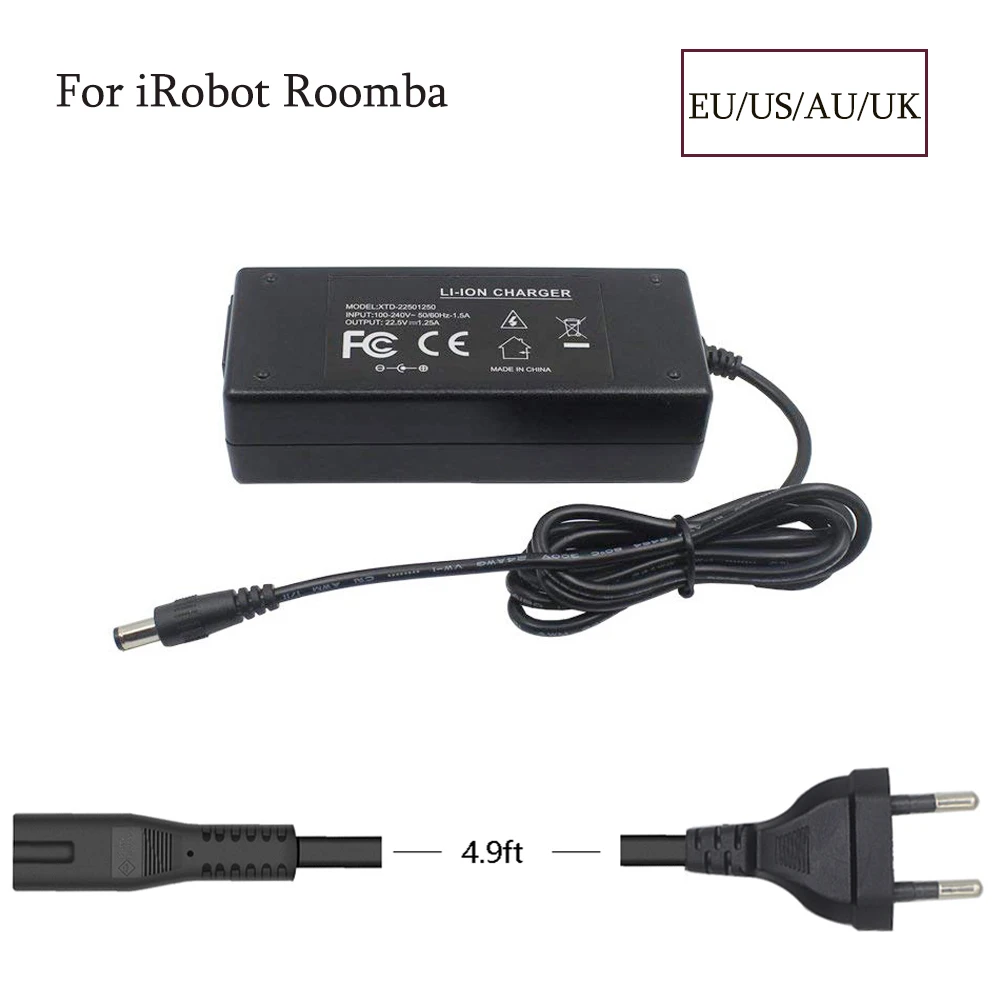 

Newest High Quality 22.5V1.25A Battery Charger Adapter For iRobot Roomba 510 530 532 535 540 550 560 562 570 580 700 760 770 780