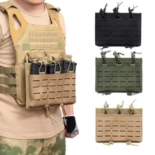 Тактический MOLLE тройной открывающийся подсумок для журналов FAST AK AR M4 FAMAS Mag Pouch страйкбол военный Пейнтбол оборудование