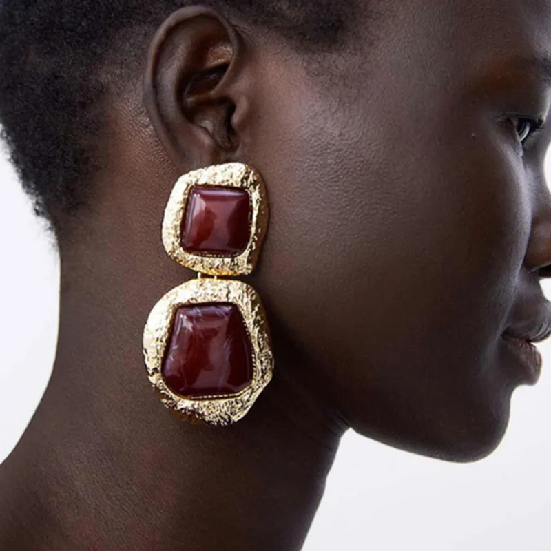 

Vedawa ZA Statement Vintage Earrings Dangle Earrings For Women Girls Christmas Gift Pendientes Fashion Jewelry Wholesale xg1759