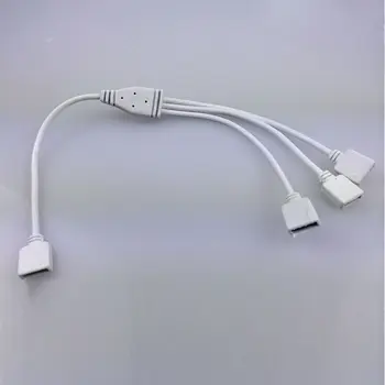 

100pcs 4 Pin 1 To 3 Female LED RGB Splitter Connector Cable For 3528 5050 LED Strip
