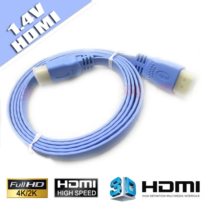 

HDMI Cable 0.5M Gold Plated Plug Blue1080P 3D for HDTV Computer Android TV Cable Cabo HDMI