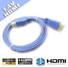 HDMI Kabel 0.5 M Vergulde Plug Blue1080P 3D voor HDTV Computer Android TV Kabel Cabo HDMI(China)