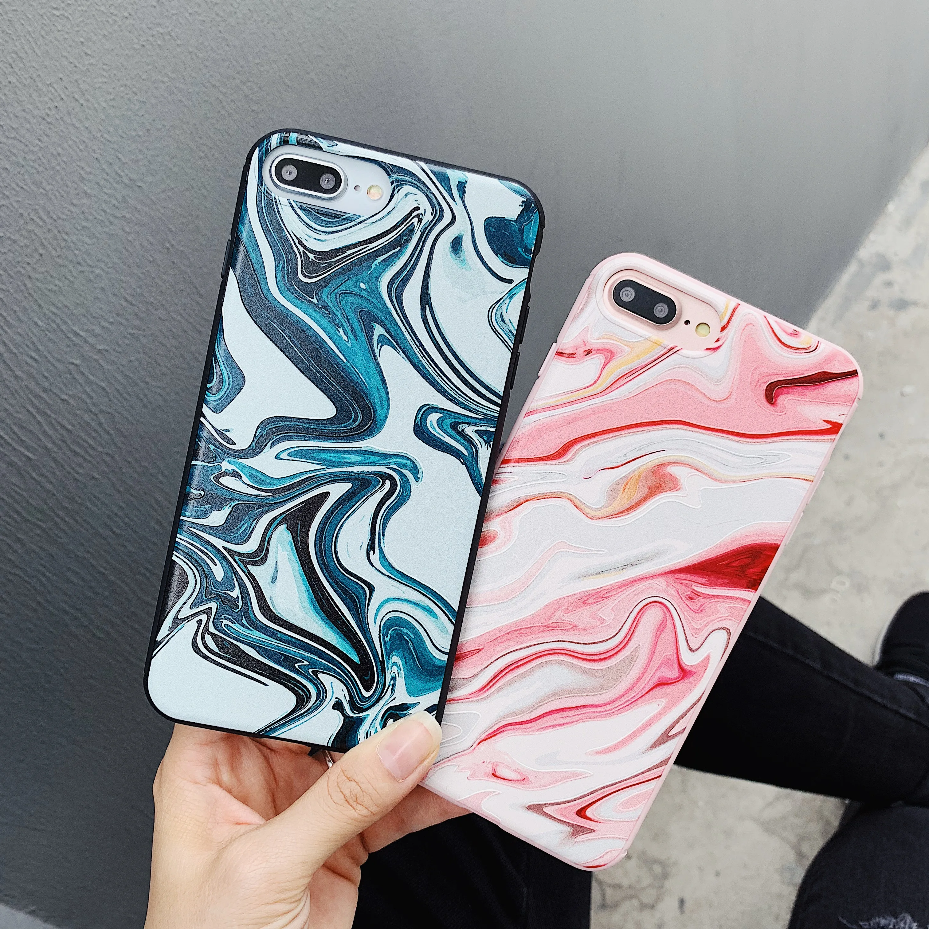 COPEONE синий розовый чехол для iPhone X XS XSMAX XR Мягкий Силиконовый ТПУ под мрамор 6 7 8 Plus 6s