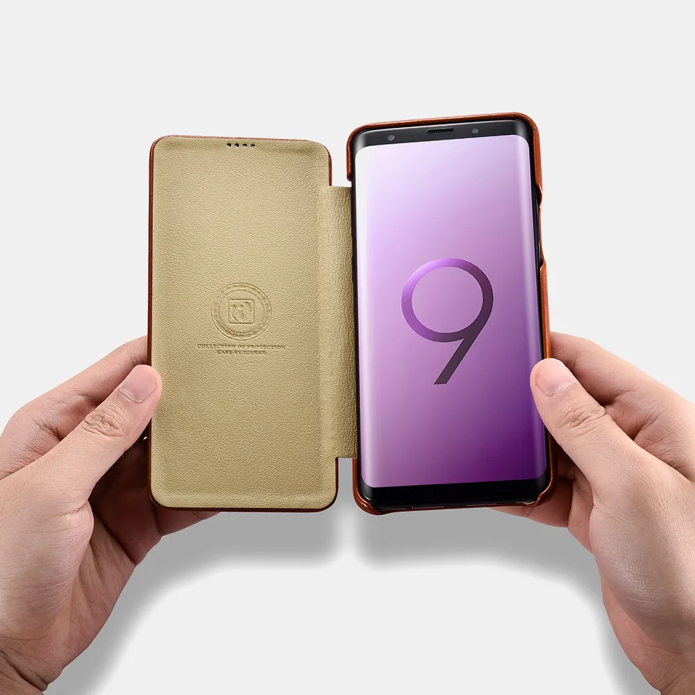 Icarer для Galaxy S9 плюс флип чехол Ретро кожа Магнит Чехол-книжка для samsung Galaxy S9 S9 плюс защитный чехол телефона S9Plus