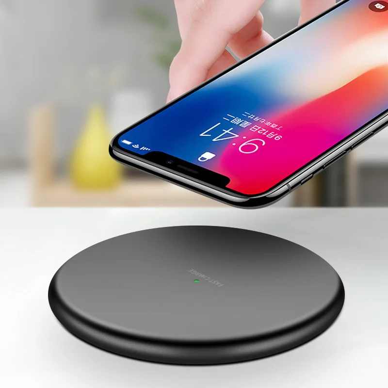 Qi Wireless Charger For iPhone 8 X XR XS Max QC3.0 10W Fast Charging for Samsung S9 S8 Note 9 S7 USB Pad | Мобильные телефоны и