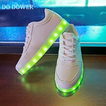 2017 Fashion Luminous Sneakers USB Charger Lighted Shoes for Boy Girl Glowing Sneakers Kids Light Up