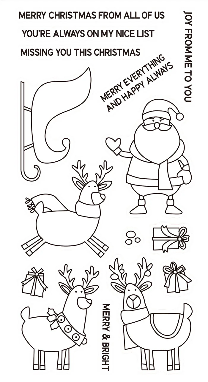 Christmas Clear Stamp for Scrapbooking Transparent Silicone Rubber DIY Photo Album Decor | Дом и сад