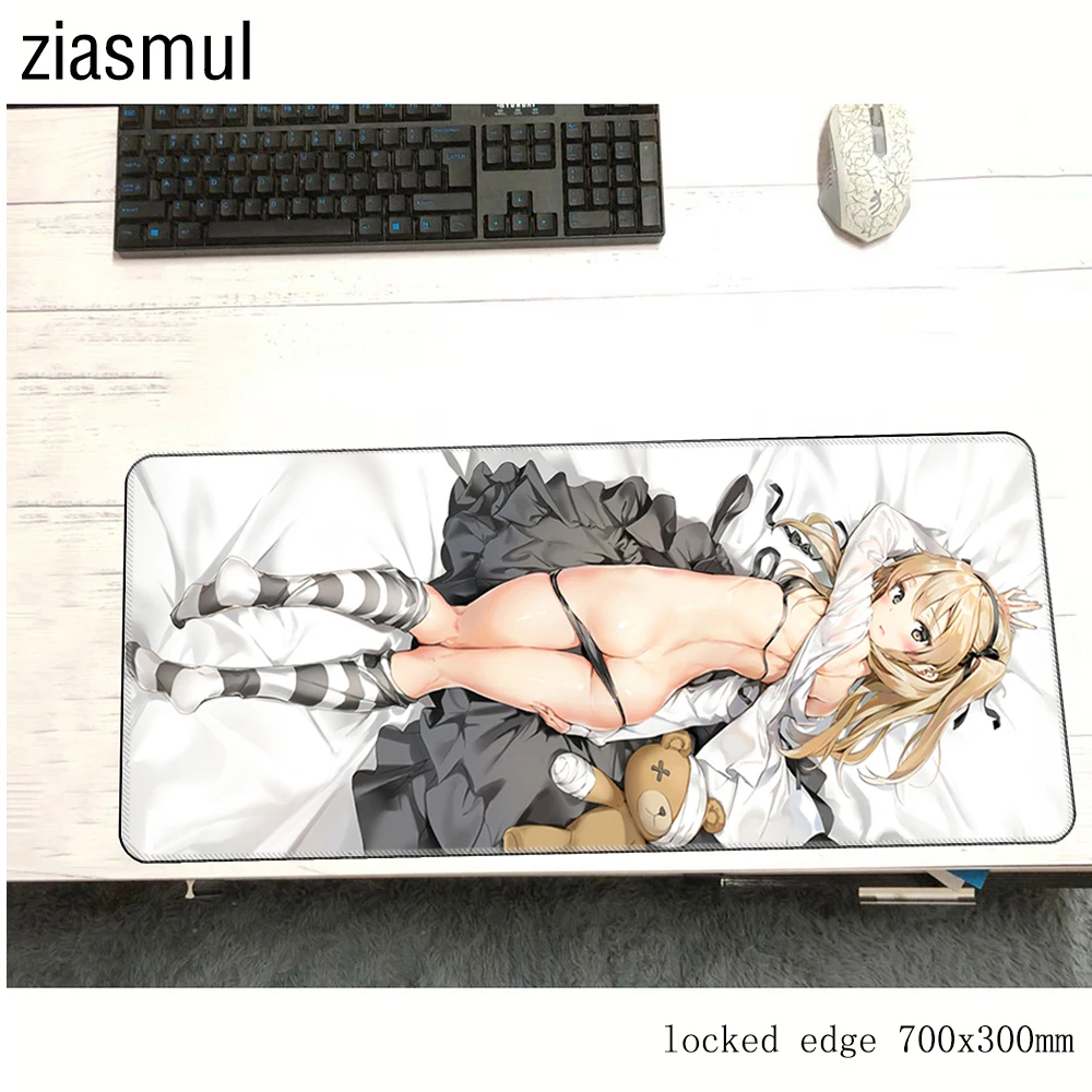 Сексуальная Коврик для мыши 700x300x2 мм коврики аниме компьютерный Для Мыши игровые