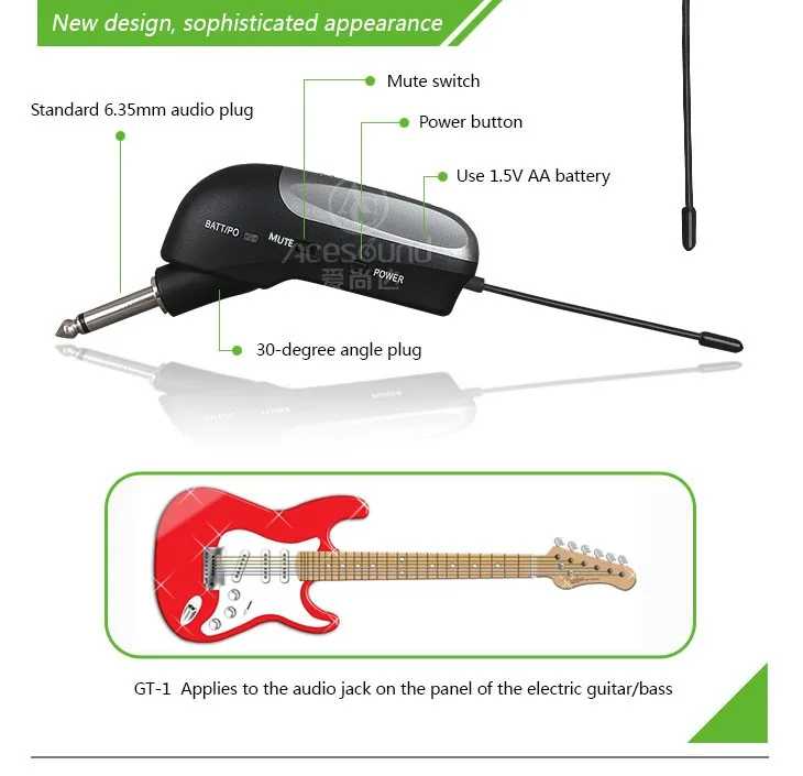 ACEMIC PR-8/GT-1 профессиональная антенна для сцены Разнообразие беспроводной гитары басовый передатчик системы