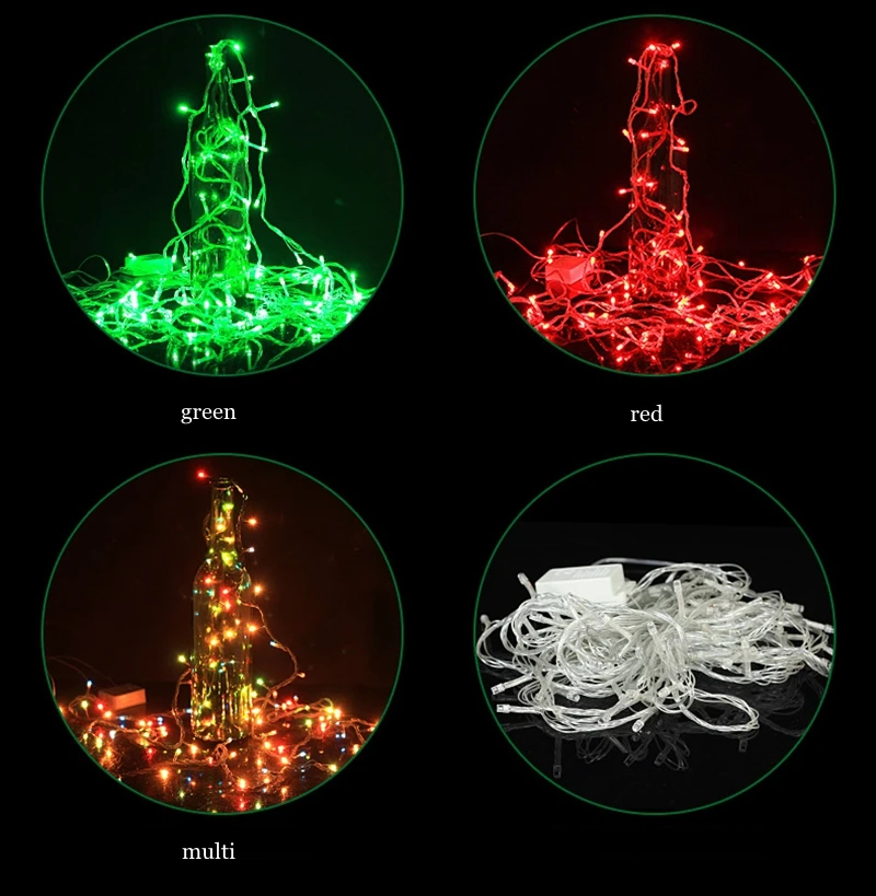 Светодиодный свет гирлянды 10 м/20 м возможностью погружения на глубину до 30 м 50 м 100 м Водонепроницаемый Открытый 220 V/110 V для рождества, вечерние, свадьбы, праздника, на открытом воздухе украшения