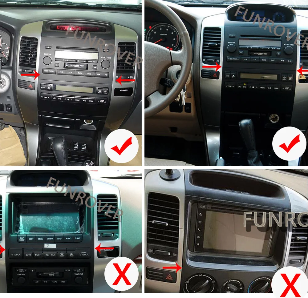 Funrover 9 'ips Android 9,0 Автомобильная Мультимедийная Автомагнитола для Toyota Land Cruiser Prado 120 2004-2009 8 яд рами gps Navi Навигация стерео плеер