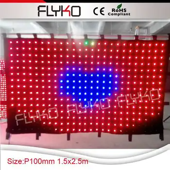 

Free shipping stage decoration backdrop full xxx led video curtain