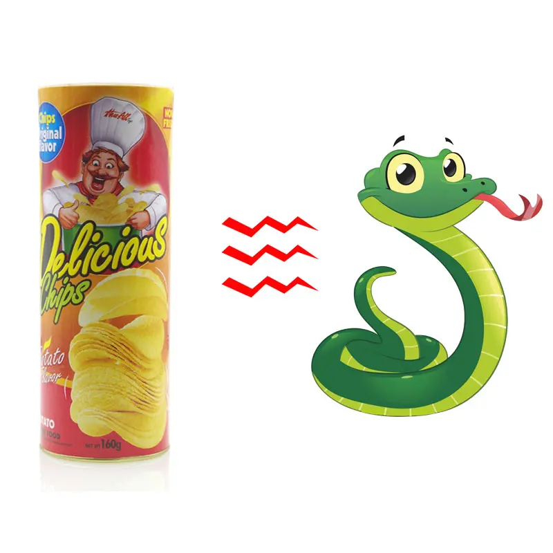 1Piece SNAKES IN A CHIP CAN Prank Joke Gag Magic Potato Chip Can Fool's