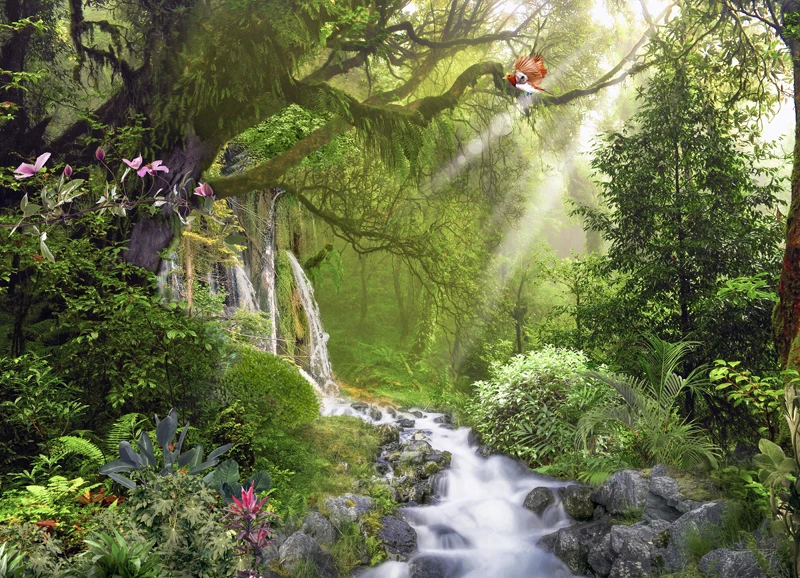 

New Arrive Hot Sale nature forest Photo Backdrops Photo Studio Computer Painted baby Background wall XT-3567